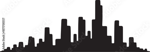 City Skyline Silhouette Urban Landscape Black Buildings