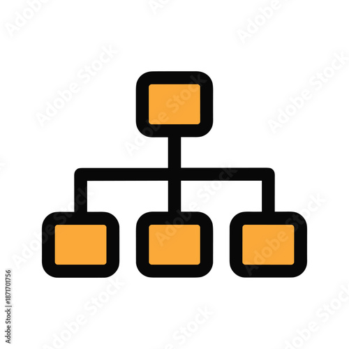 Organizational chart with three subordinates