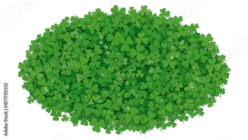 Vibrant Green Clover Bush - Natural Background with Fresh Leaves for Spring and St. Patrick's Day