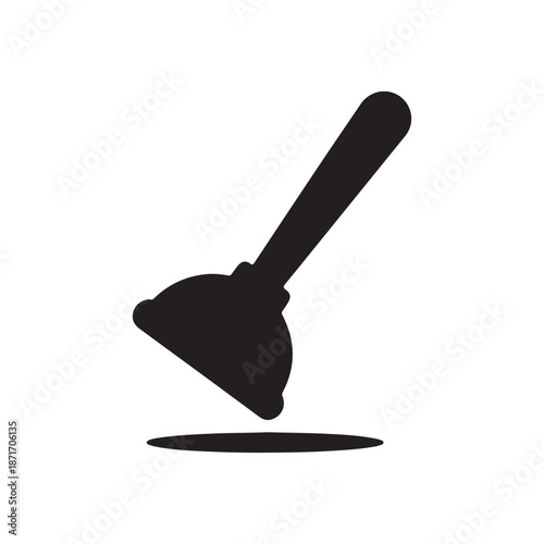 Plunger icon vector logo template flat style