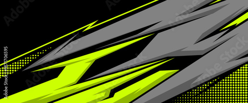 car warp decal design vector, stylish sports background with geometric sharp shapes