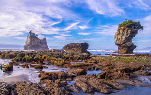 Bild auf Leinwand Motueka Beach Headland Tasman New Zealand Coast