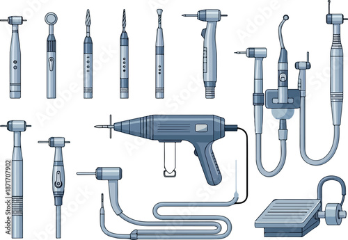 Dental Equipment Set Tools for Oral Care and Professional Dentistry