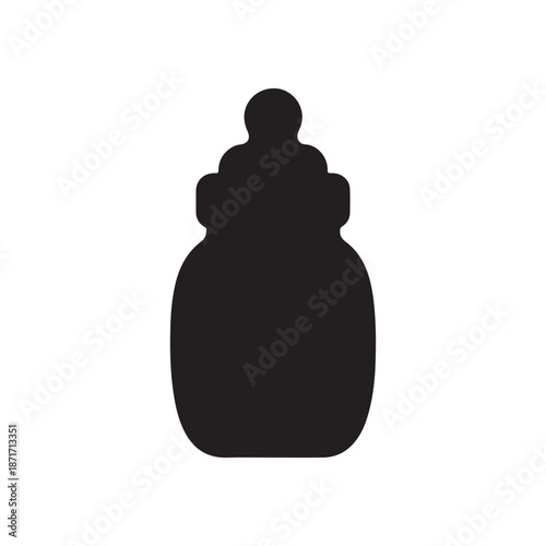 Baby bottle icon flat style illustration