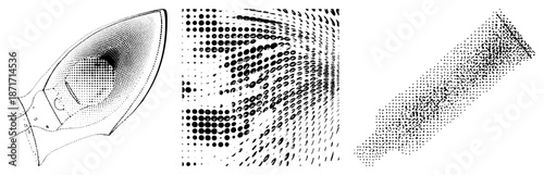 Abstract Halftone Dot in Vector Art Design