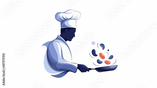 chef with a tray with food