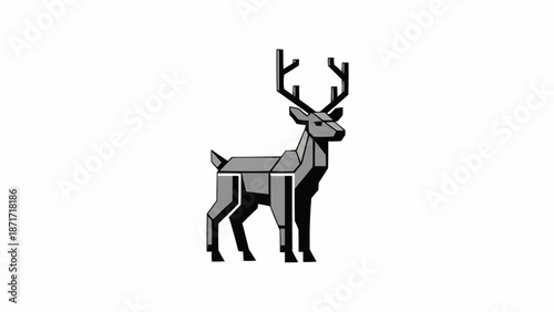 deer silhouette vector illustration