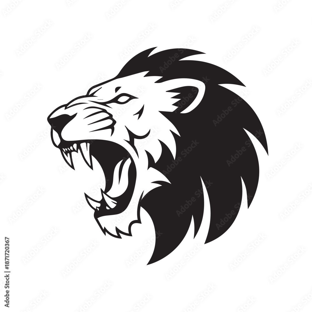 Fototapeta premium lion roar vector