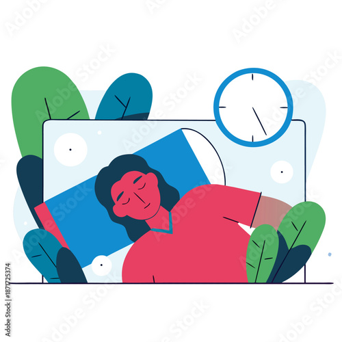 Time Management Productivity Planning Flat Illustration.ai