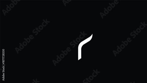 Elegant white curved shape against a stark black background, minimalist design.