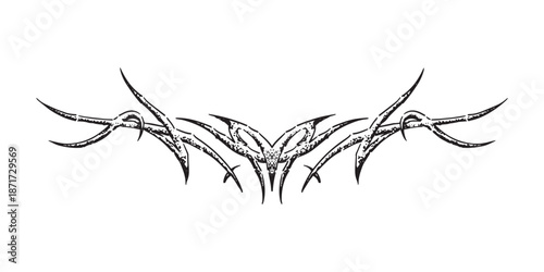 Hand drawn neo tribal, grunge tribal, heath tribal illustrations