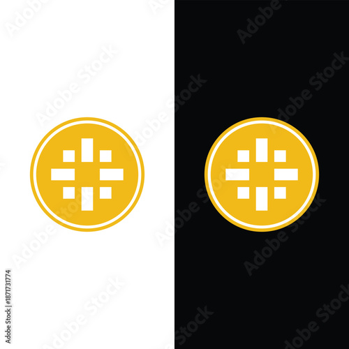 Coin BNB Token Symbol Cryptocurrency Stock Vector and Vector Art.