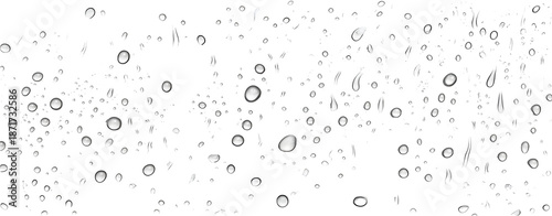 Water drops on a surface with transparent background for design and decoration purposes rain effect transparent background