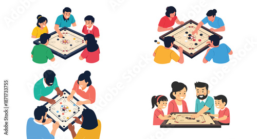 Carrom board game family fun gathering moments
