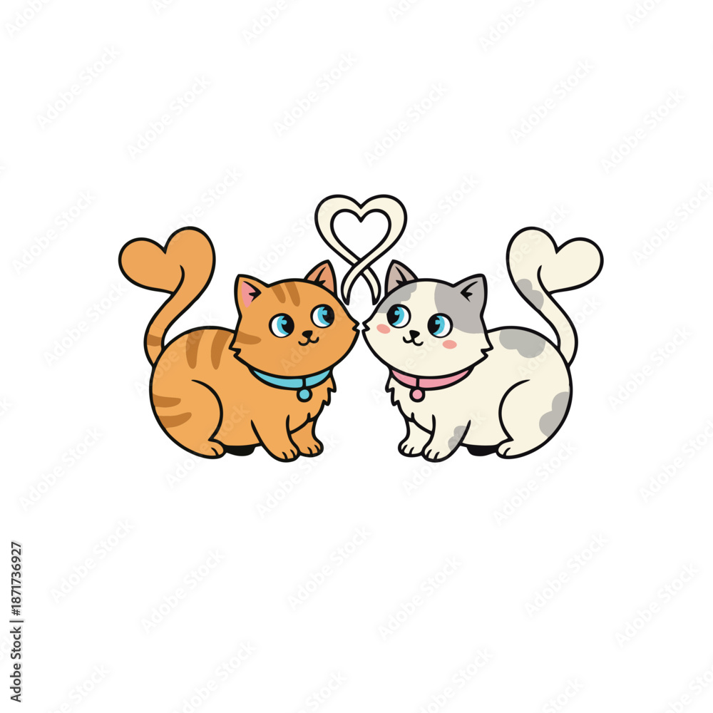 Fototapeta premium cat with heart