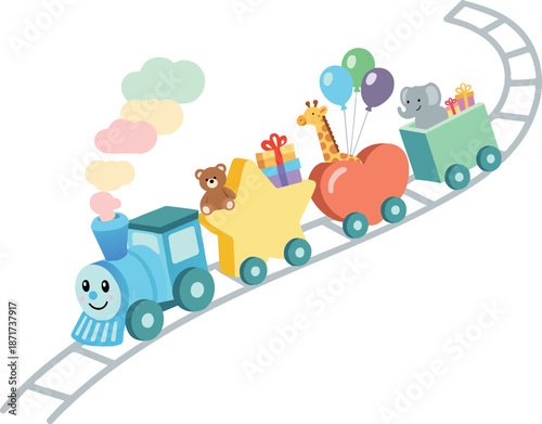 Gender Reveal Toy Train Baby Shower Theme