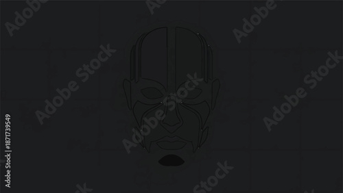 Electric outlet with two slots and a grounding hole, power supply concept.