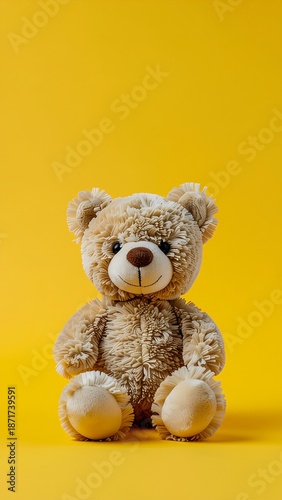 Minimal Editorial Toy Photography Collection – Teddy Bear and Plush Animal Toys on Pastel Backgrounds with Soft Studio Lighting