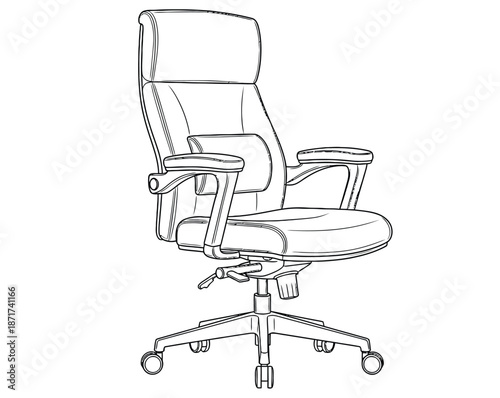 Ergonomic Office Chair With High Back, Adjustable Armrests, and Swivel Base for Comfortable Work