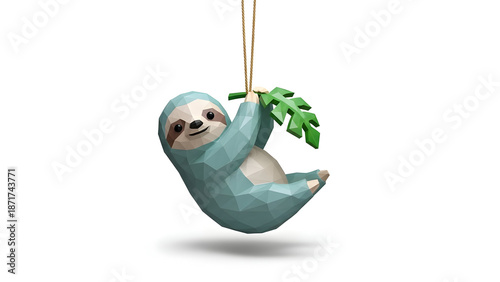 Cute Sloth Hanging on Branch