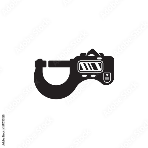 micrometer vector. simple micrometer precision icon vector