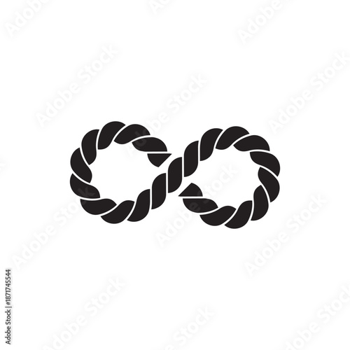 infinity icon isolated on white background.