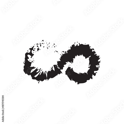 infinity icon isolated on white background.