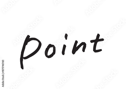 手書き風筆記体で書かれた『Point』の雑誌風英字デザイン文字｜英字, 筆記体, 手書き, 注目, 解説素材