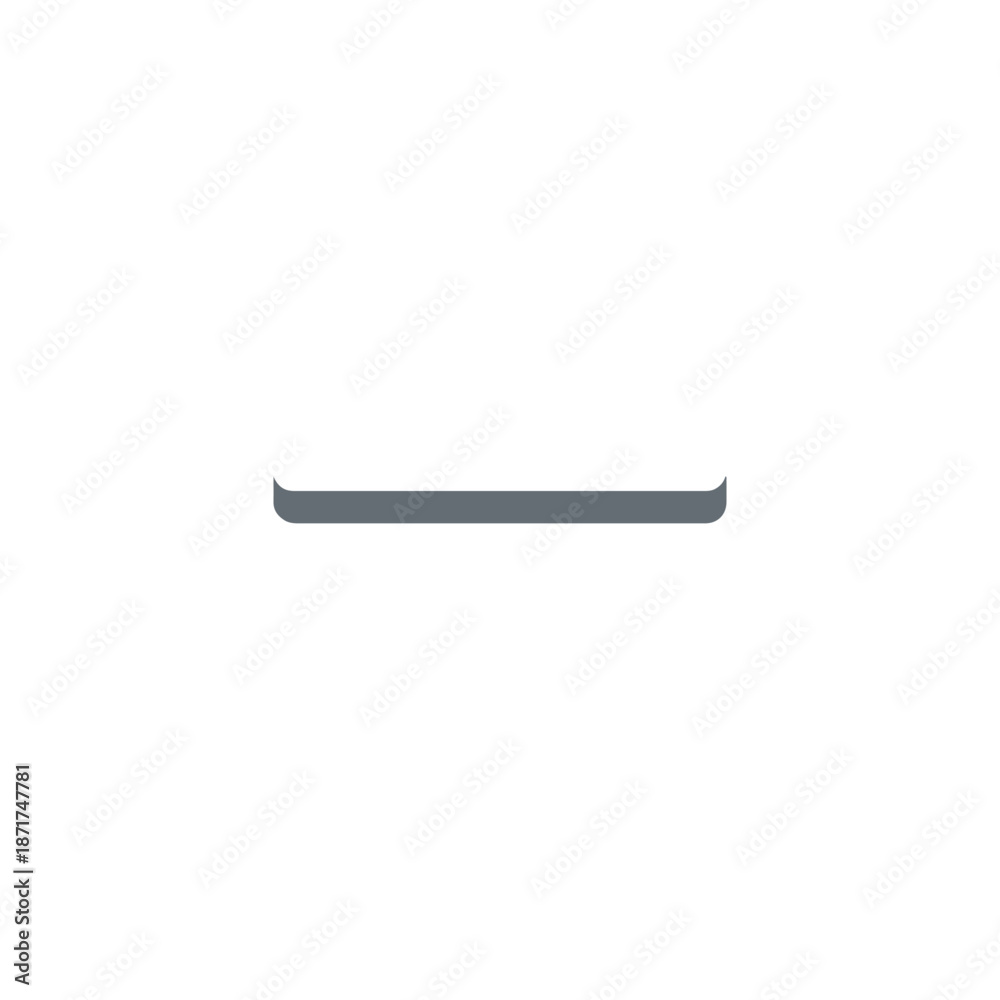 Fototapeta premium Minimalist Gray Horizontal Line on White Background