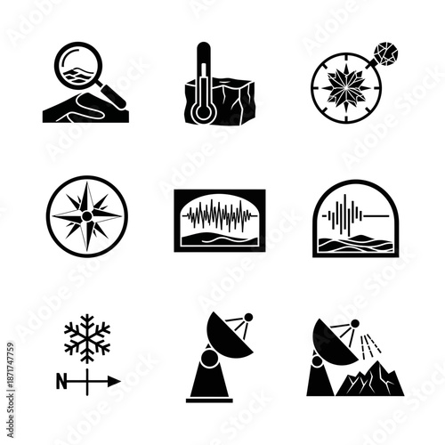 Diverse weather elements, showcasing a blend of science and nature in a visually engaging composition, ideal for educational materials or weather related apps