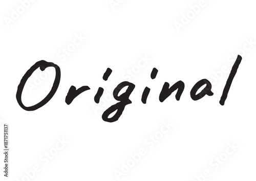 手書き風筆記体で書かれた『original』の雑誌風英字デザイン文字｜オリジナル, 限定, 英字, 筆記体, 手書き