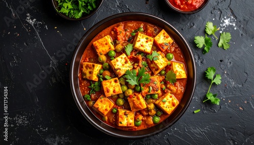 Delicious Matar Paneer Curry - A Classic Indian Vegetarian Dish.
