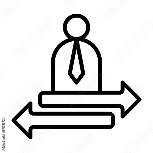 Offboarding Icon - Black Outline