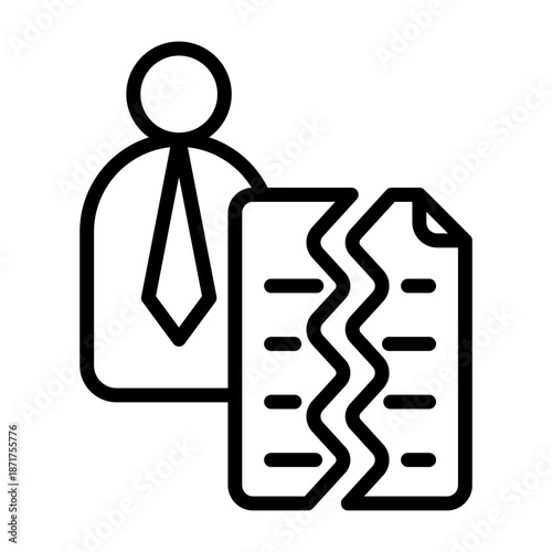 Termination Icon - Black Outline