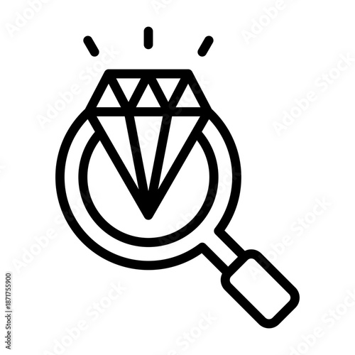 Appraisal Icon - Black Outline