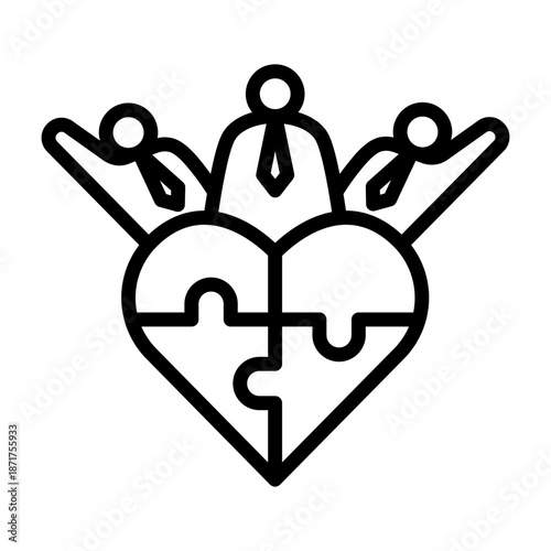 Workplace Culture Icon - Black Outline