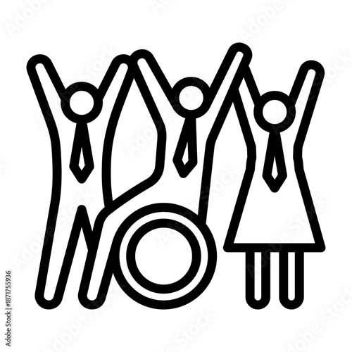 Inclusion Icon - Black Outline