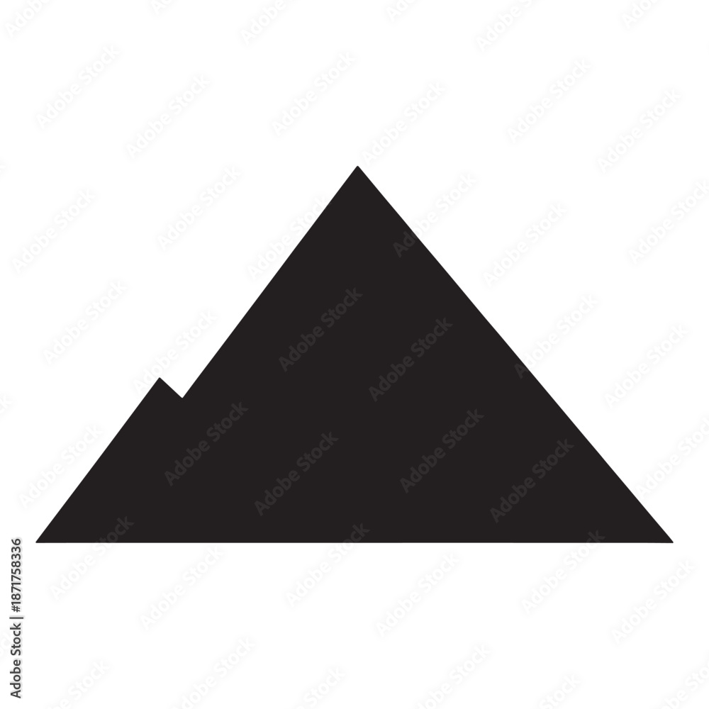 Fototapeta premium A gold 3D vector illustration of the pyramids of Giza creates a black triangle symbol and iconic business concept sign representing the ultimate pyramid of pyramids in Egypt