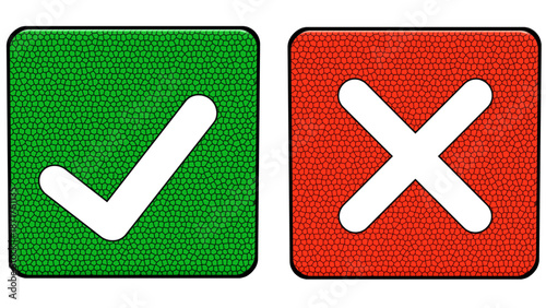 Checkmark and cross, checkbox, yes, no, tick mark