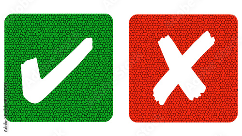 Checkmark and cross, checkbox, yes, no