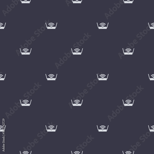 WiFi router  seamless pattern isolated on color background
