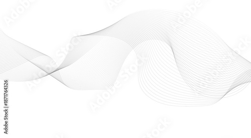 Abstract wave element for design. Digital frequency track equalizer. Stylized line art background. Vector illustration. Wave with lines created using blend tool.