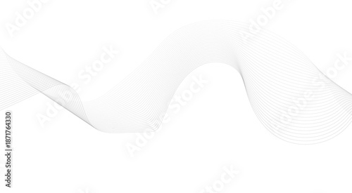 Abstract wave element for design. Digital frequency track equalizer. Stylized line art background. Vector illustration. Wave with lines created using blend tool.