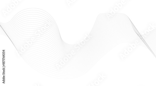 Abstract wave element for design. Digital frequency track equalizer. Stylized line art background. Vector illustration. Wave with lines created using blend tool.