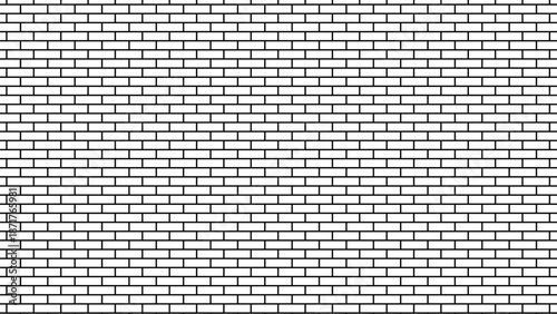 black ceramic tiles wallpaper. white brick wall used for background. White brick blank home wall texture copy for space panorama white tiles.