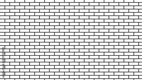 White brick blank home wall texture copy for space panorama white tiles. black ceramic tiles wallpaper. white brick wall used for background.