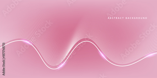 An abstract pink background with horizontal and curved lines that create a graphic pattern, with slight highlights at focal points to create a soft and gentle atmosphere.