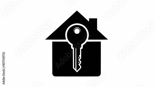 House Icon with Key Symbol.