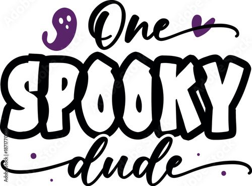 Spooky Dude Halloween Text Graphic Design