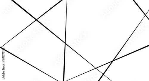 Random geometric line pattern on a transparent background. Random chaotic lines abstract geometric patterns of modern design.
